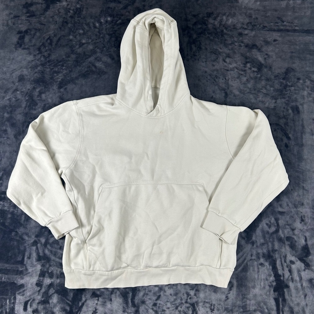 Lululemon Steady State Hoodie Womens M Bone White Oversized Fleece Pullover 2058